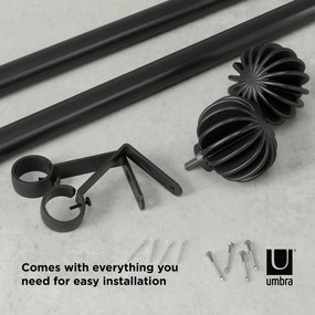 Galerie de perdea extensibilă 107-305 cm din oțel Finn – Umbra