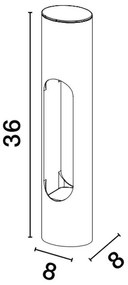 Stalp LED mic pentru exterior design modern IP65 Ellery negru