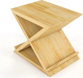 Noptieră lemn masiv TerraCraft 1 Sertar Pin, 42 × 35 × 40 cm - Wenge