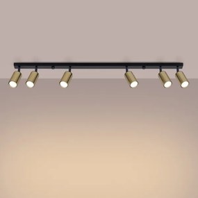 Spot Sollux SL.1388 WINX 6xGU10/10W/230V negru/auriu