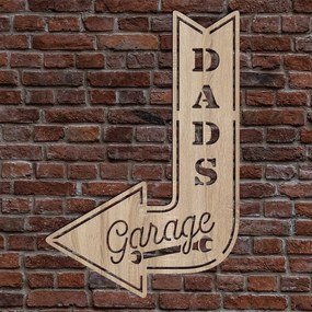 DUBLEZ | Plăcuță din lemn pentru perete - Dad's Garage