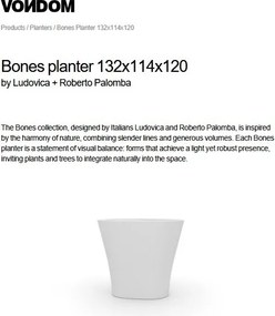 Ghiveci de flori / Jardiniera plante design decorativ modern pentru amenajari interioare si exterioare, BONES PLANTER 57004R Vondom