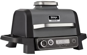 Gratar electric Ninja OG701EU, 2400W, Pana la 260C, Acoperire interna amina ceramica, Woodfire, Gri