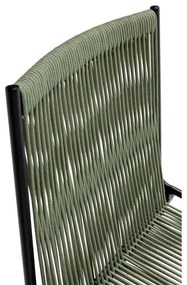 Scaune de dining verzi stivuibile 2 buc. din metal Emily – Marckeric