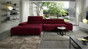 Coltar PALLADIO MINI, sezlong stanga, stofa catifelata visiniu - Rivie