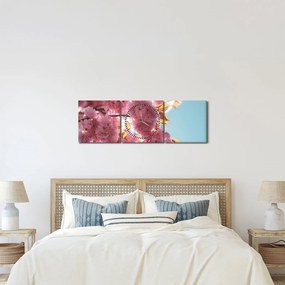 Tablou - Floare de cireș (cu ceas) (90x30 cm)