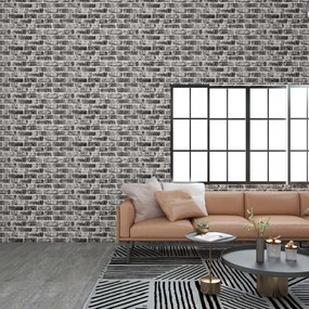 Panouri de perete 3D, model caramida, gri inchis, 10 buc., EPS 10, dark grey and white