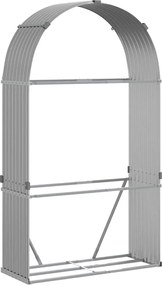 vidaXL Suport de bușteni, gri deschis, 120x45x210 cm, oțel galvanizat