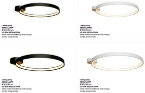 Lustra aplicata LED design modern circular CIRCLE 78, alb