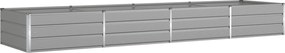 vidaXL Jardinieră Gri deschis 385 x 100 x 45 cm Oțel Galvanizat