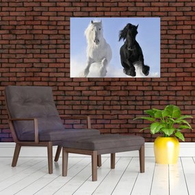 Tablou - Caii în timpul iernii (90x60 cm)