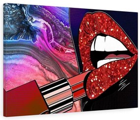 Tablou canvas Lipstic Lips Dark 120x80 cm