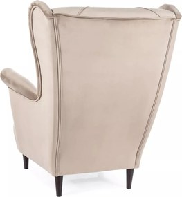 Fotoliu Lady velvet bej inchis/wenge Blu40