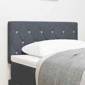 vidaXL Tăblie LED cu lumini cu bandă LED Gri închis 80 cm Catifea