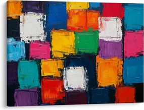 Tablou - Pictură cu pătrate colorate (70x50 cm)