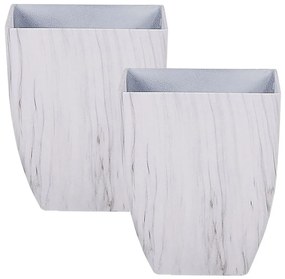 Set 2 buc Ghiveci de flori 34 cm Mirko (alb). 1077135