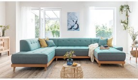 Colțar turcoaz extensibil (cu colț pe partea stângă /în formă de "U") Dazzling Daisy – Miuform