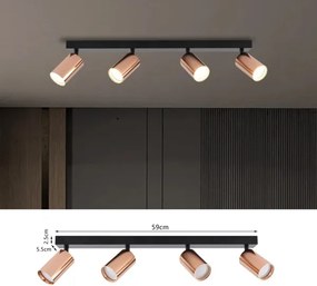 Immax NEO 08303L - Spot PUNTO 4xGU10/9W/230V aur roz