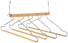Set 4 umerase Multifunctionale Kalpen, lemn, otel,  41.7 x  3 x H 44,5 cm