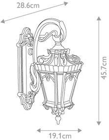 Aplică de exterior TOURNAI 1xE27/100W/230V IP44 Elstead KL-TOURNAI2-M