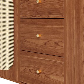 Comodă din ratan cu sertare, Maro | Aosom Romania