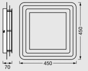 Osram - Plafonieră ORBIS SPIRAL LED, 26W, 230V, 45x45 cm, alb