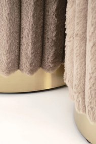 Set 2 tabureti Fido cappuccino/auriu