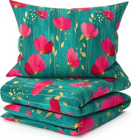 Lenjerie de pat policoton VIVIDELLE POLY verde Dimensiune lenjerie de pat: 2 buc 70 x 90 cm | 200 x 220 cm