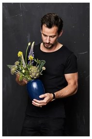 Vază albastru-închis din gresie (înălțime 20 cm) Gastro Blue – Bitz