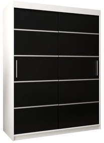 Dulap de haine 150 cm Verika 1 150 (alb + negru). 1063702
