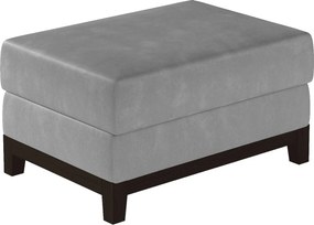 Taburet lemn masiv gri Lorenz /Negru, 100 × 70 × 41 cm