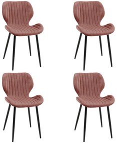 Set 4 buc. scaune sufragerie Xenofobos (roz). 1117275