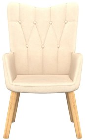 327525 vidaXL Scaun de relaxare, crem, material textil