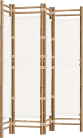 vidaXL Separator de cameră pliabil cu 4 panouri 160 cm bambus și pânză
