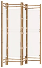 350624 vidaXL Separator de cameră pliabil cu 4 panouri 160 cm bambus și pânză