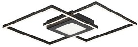 Plafoniera LED design modern Casimir negru 57x57cm