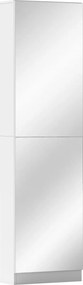 HOMCOM Dulap pentru Pantofi cu Oglindă, Uși Reversibile cu 5 Rafturi din Material Textil, 50 x 20 x 180 cm, Alb | Aosom Romania