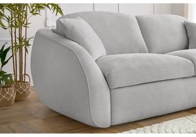 Canapea gri deschis extensibilă 235 cm Cezanne – Bobochic Paris