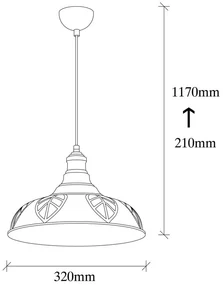 Lustră metalică Opviq lights Philip, arămiu