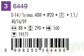 Aplica de perete moderna Waterfall 6449 RX