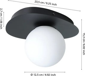 Eglo 902091 - Aplică LED de perete pentru baie CASTROVIDO, 1xG9/4,2W/230V, IP44, neagră