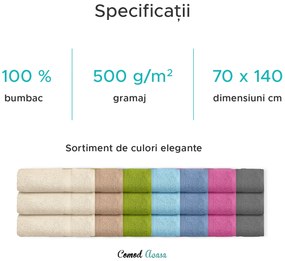 Prosop CLARYSSE ELEGANCE 70x140 cm crem, 100% bumbac