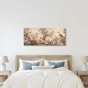 Tablou - Vintage pictura pasăre (120x50 cm)