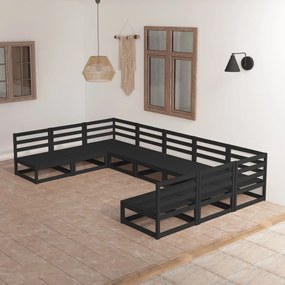 vidaXL Set mobilier de grădină, 9 piese, lemn masiv de pin