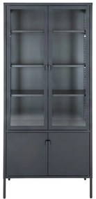 Vitrină neagră din metal 80x180 cm Brisbane – House Nordic