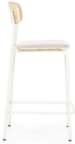Scaun de bar Skoladin lemn de frasin bej 95 cm