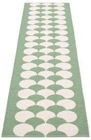 Covor tip traversă pentru interior și exterior verde/crem 70x250 cm Poppy Oregano – Pappelina