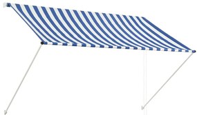 Copertina retractabila, albastru si alb, 200 x 150 cm Albastru si alb, 200 x 150 cm