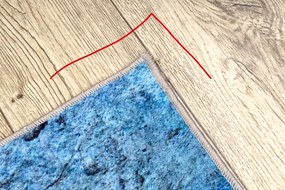 MIRO 51709.803 covor lavabil Absztrakció anti-alunecare - albastru / aur - SECUNDAR-COTATI PRODUSUL