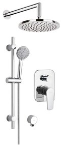 Deante ALPINIA NAC_09GA - Set de duș cu baterie încastrată, crom lucios